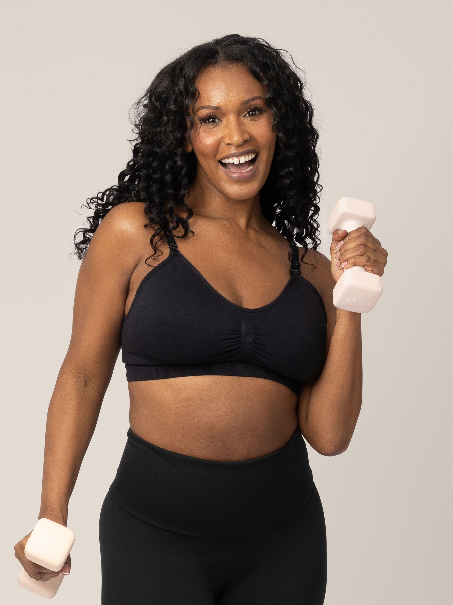 Black Maternity & Nursing Sports Bra