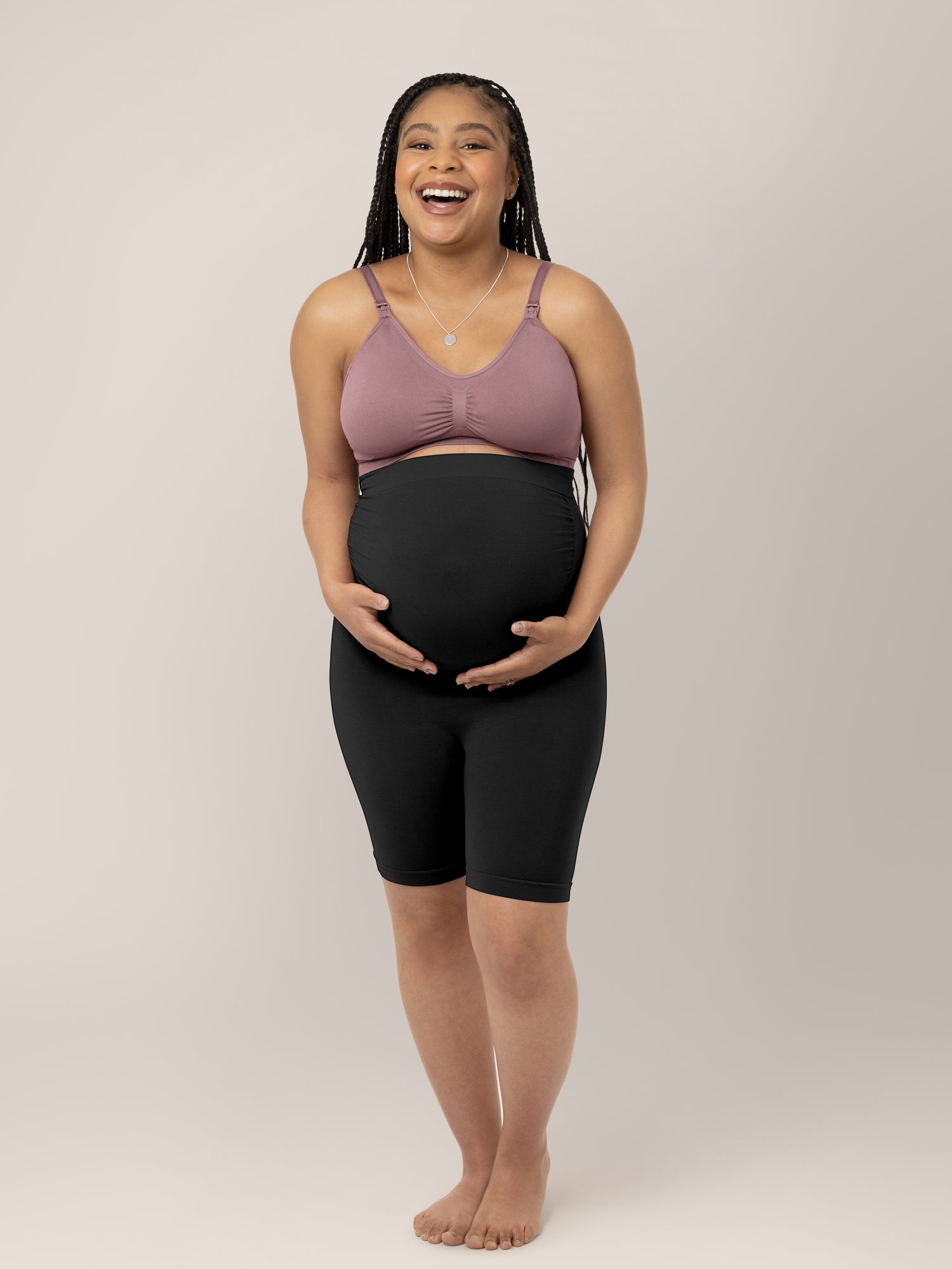 PEAUTY Baby Bump Maternity Shapewear Black Pregnancy Underwear