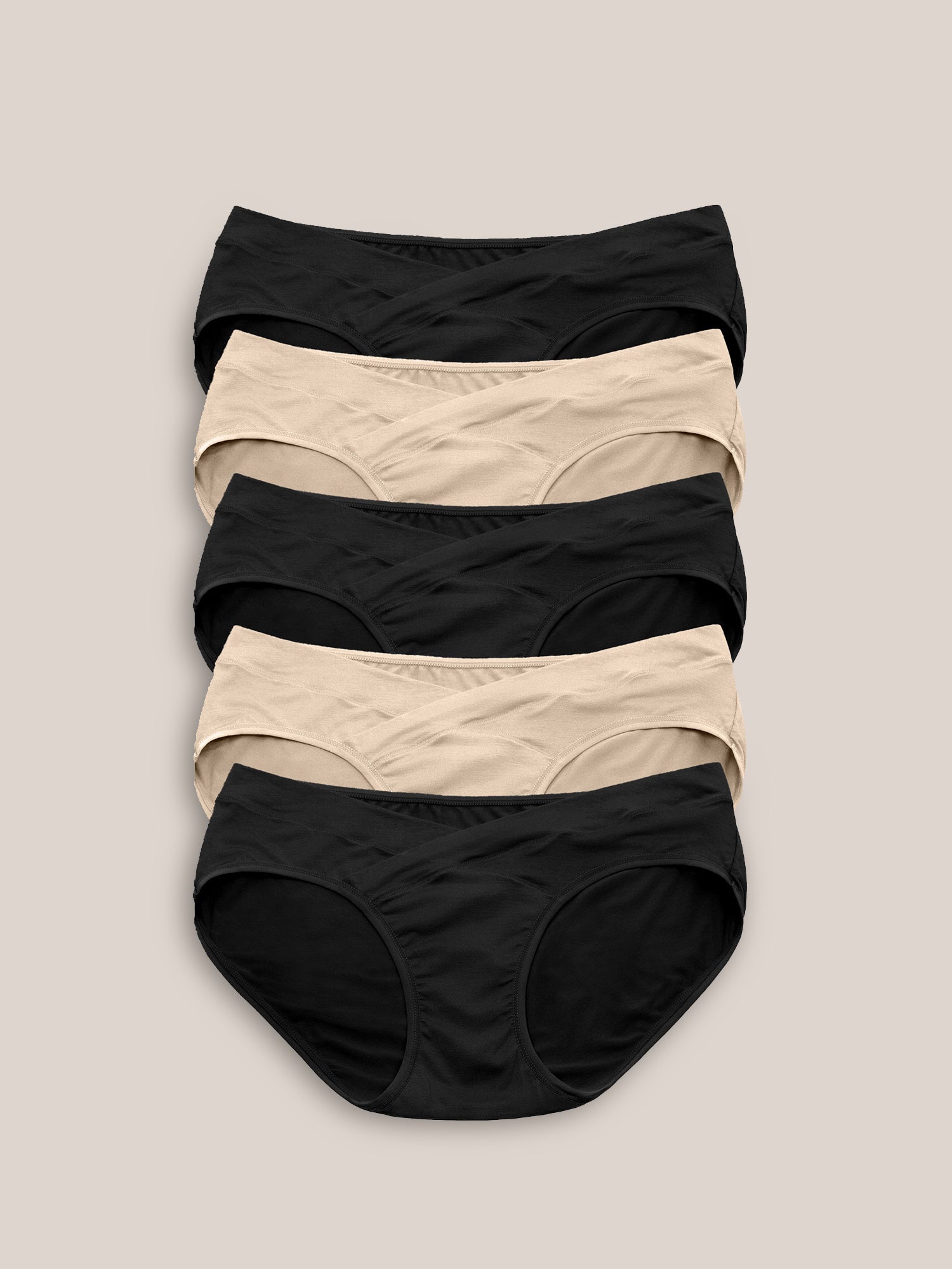 Maternity 2-Pack Low-Rise Supima® Cotton-Blend Below-Bump Bikini