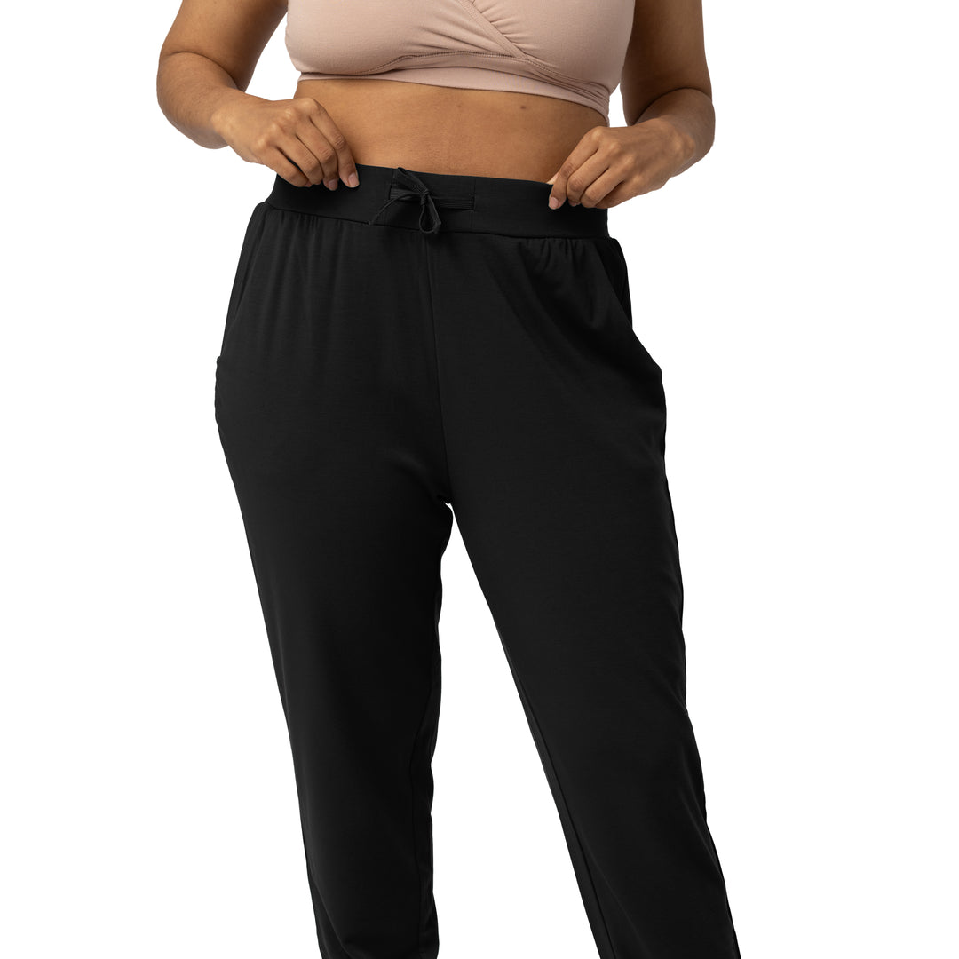 Maternity Rollover-Waist Cropped Soft Pants