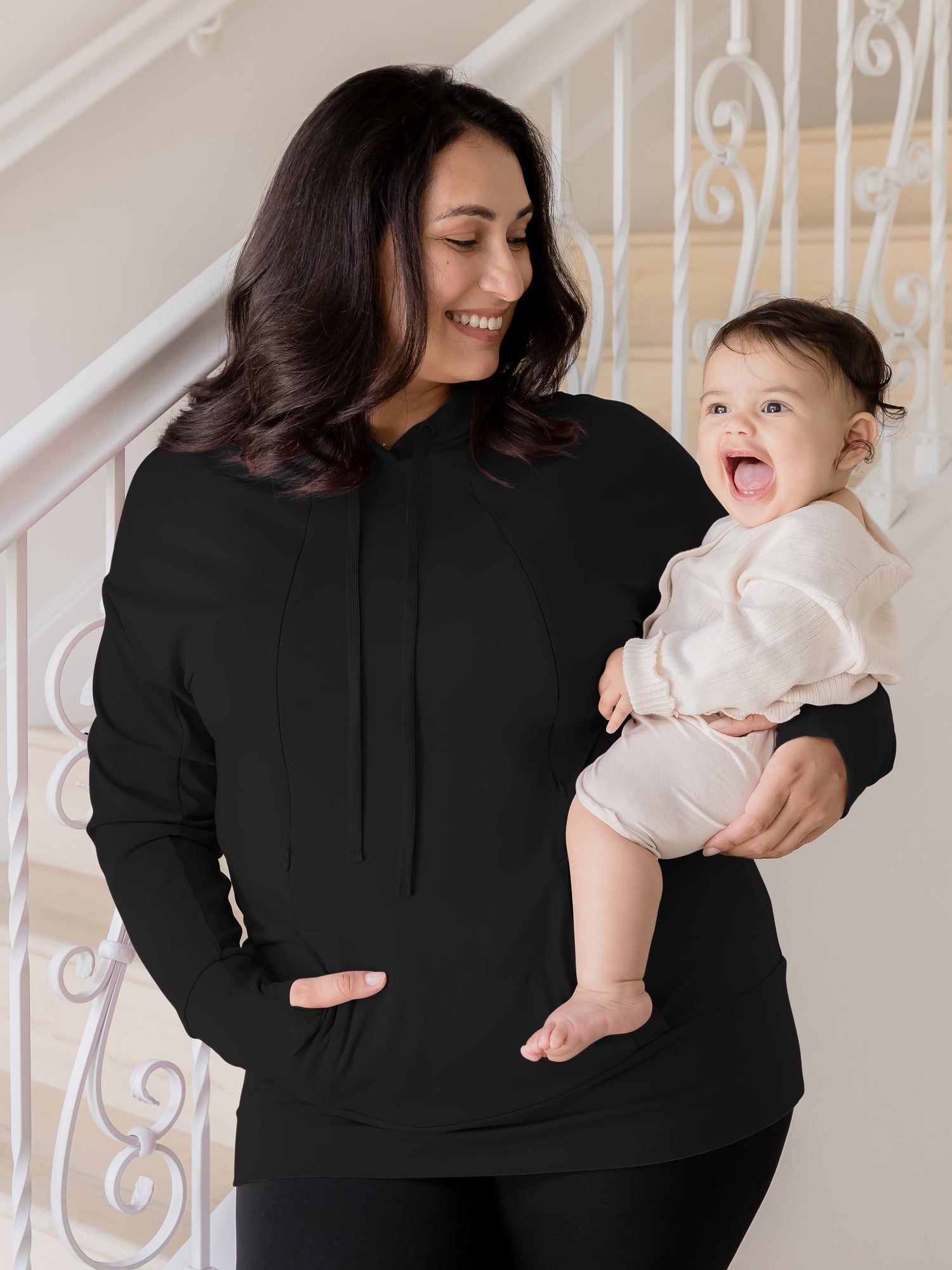 Kindred Bravely Bamboo Maternity Nursing Hoodie Black S