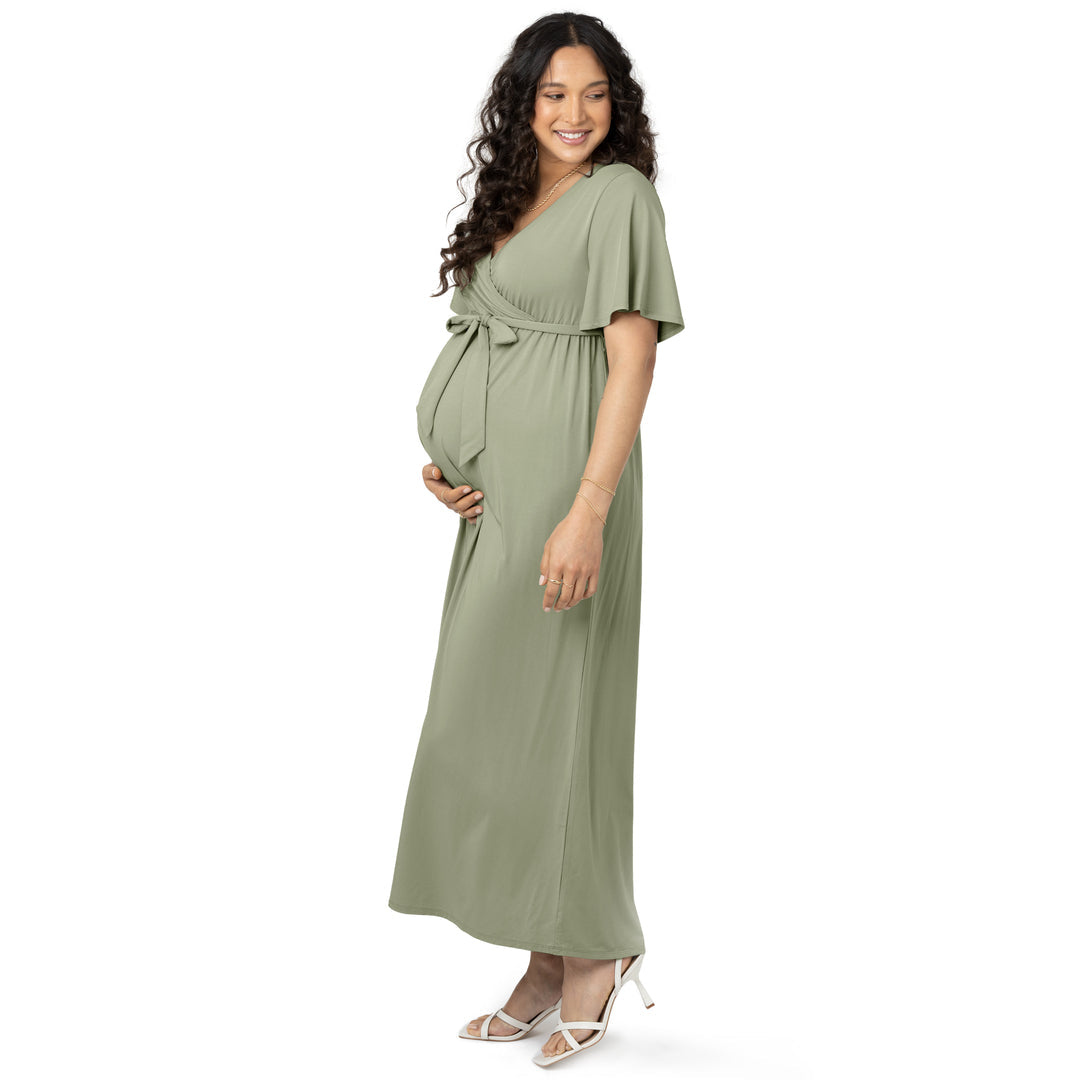 Wrap Maternity Maxi Dress | Rosemary