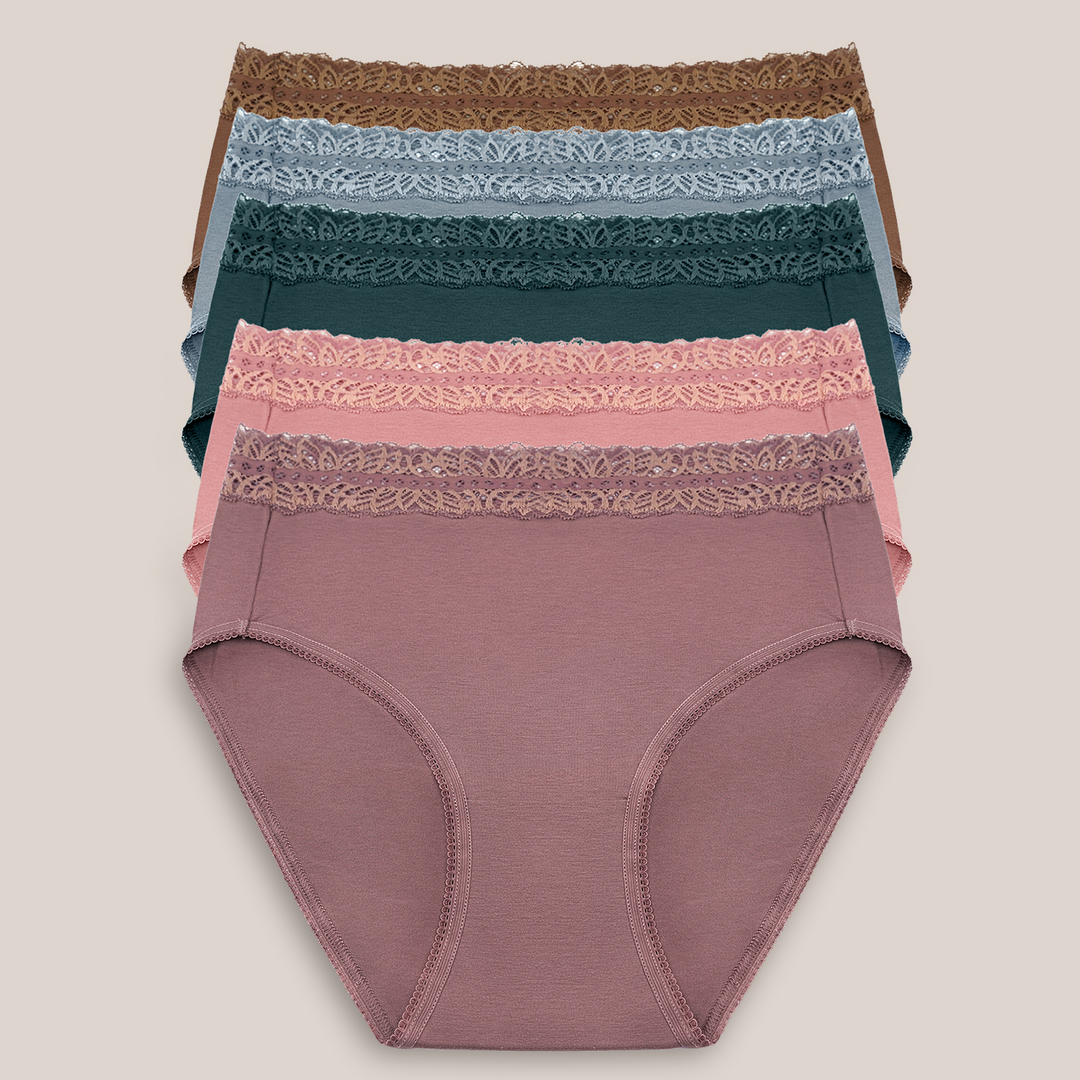 3 Pack Women's Ultra Soft High Waist Bamboo Modal Underwear Panties