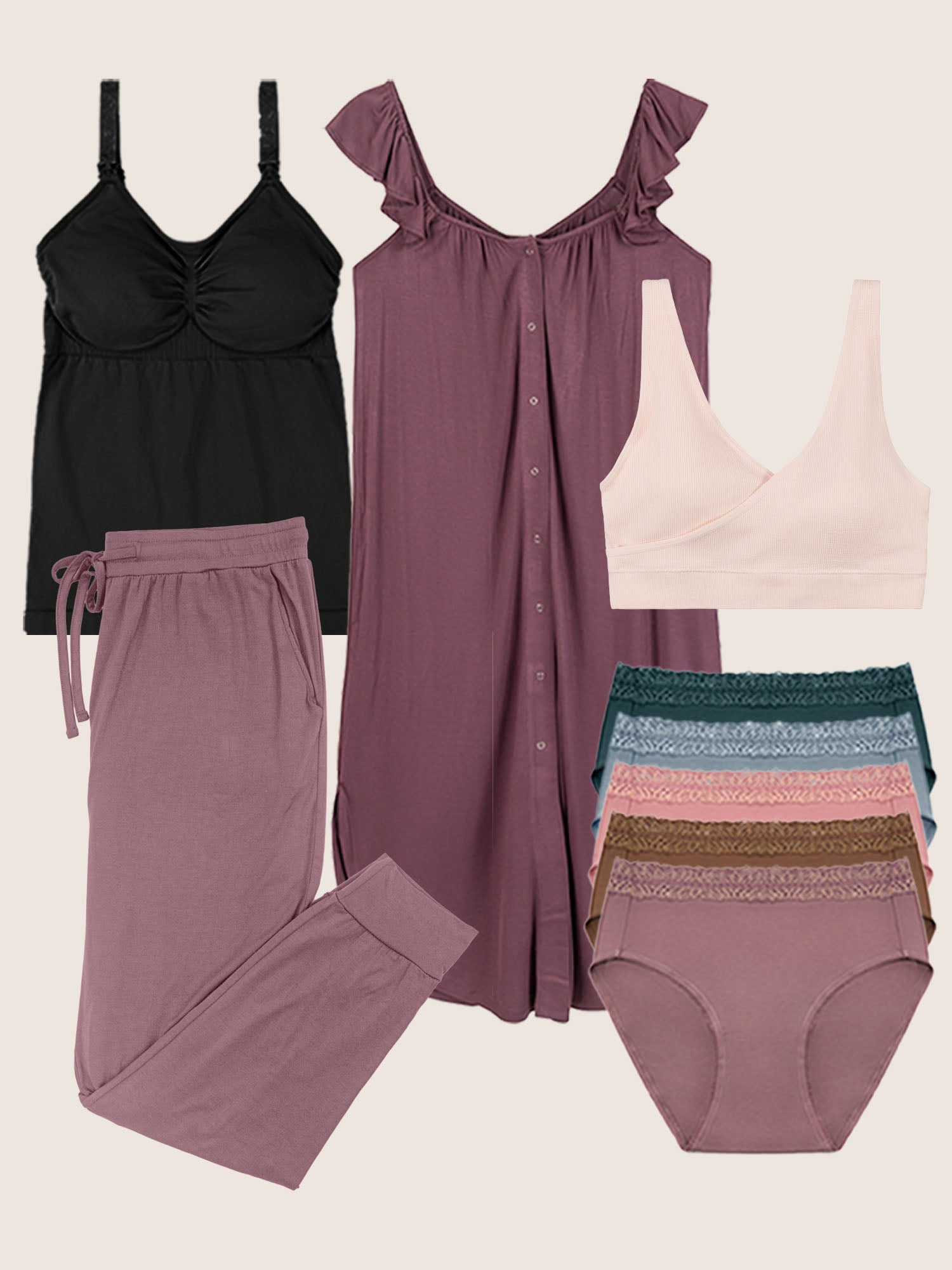 SOLD OUT! SALE! Pretty Purple or Pink Plus Size Bra & Underwear