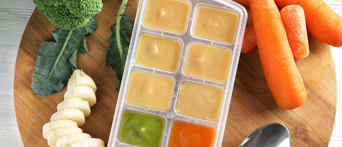 Frozen Baby Food Dots Recipe - Great for self-feeders!