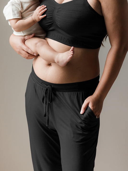 Bamboo Maternity & Postpartum Jogger | Fig