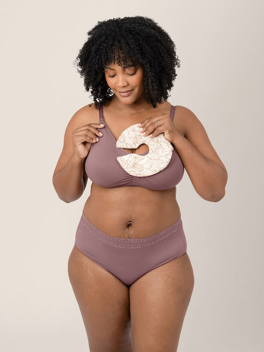 Pack of 2 Crossover Bras in Organic Cotton, Maternity & Nursing Special -  slate grey, Maternity