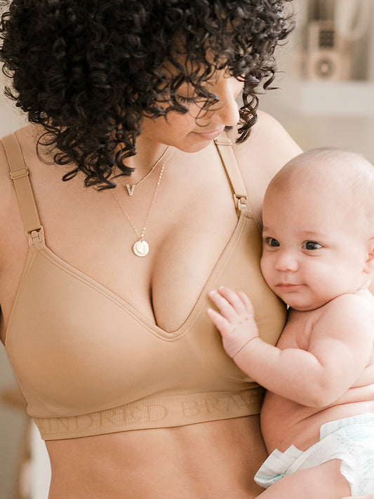 Nursing Bras for Breastfeeding Maternity Bra Push Up Deep V Neck