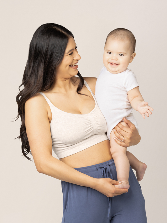 Extra Soft Organic Cotton Wireless Nursing & Maternity Sleep Bra Girdle  Less Full-length Breast-feeding Underwear For Pregnant 