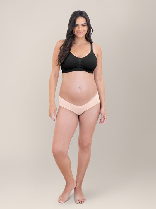 Neinkie Women's Maternity High Waist Underwear Pregnancy Seamless Soft  Hipster Panties Over Bump