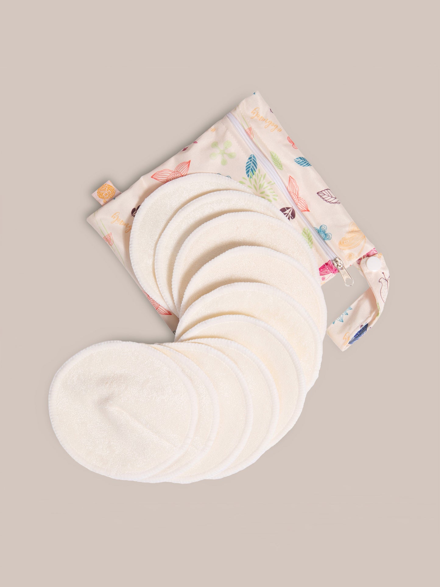 Enovoe Organic Bamboo Breastfeeding Pads (12 Pack) with Laundry