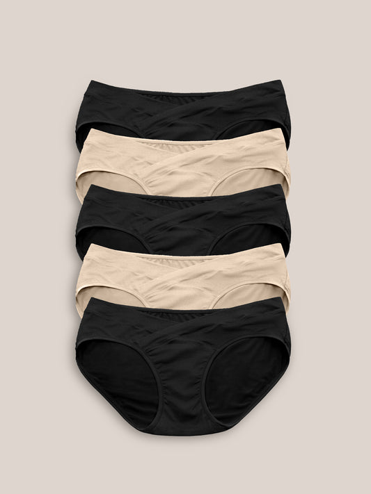 Maternity 5-Pack Supima® Cotton-Blend Over-the-Bump Underwear