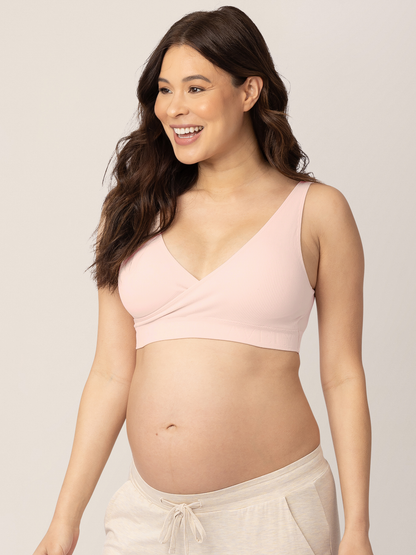 Lolofly Maternity Women's Soft All Over Lace Nursing Bra Pink (34D) at   Women's Clothing store