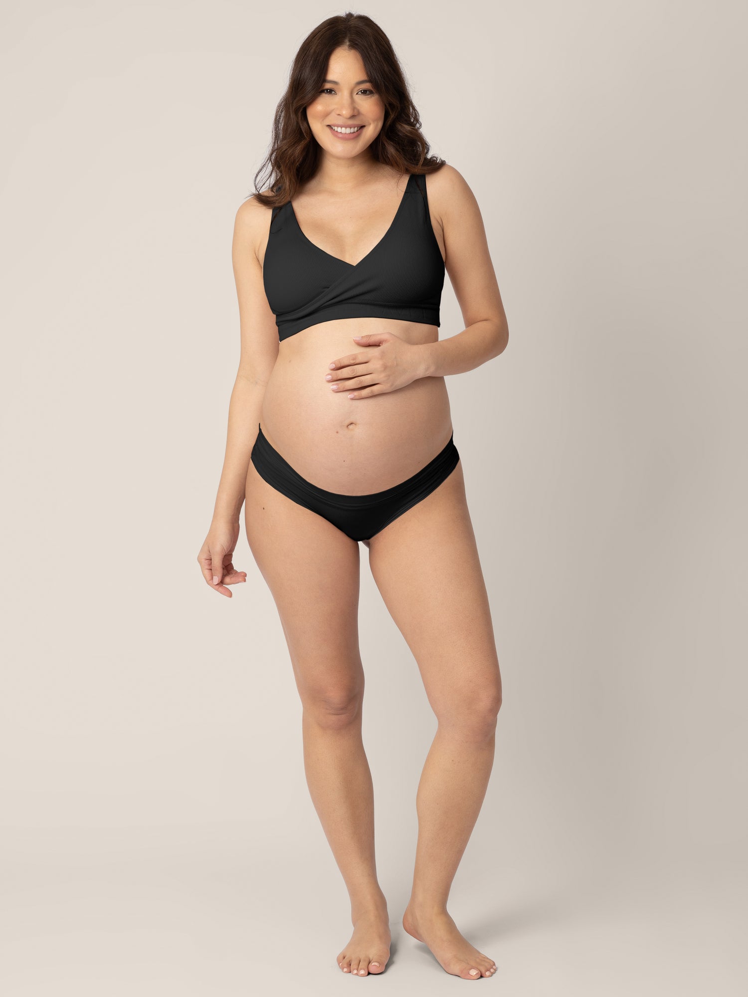 Kindred Bravely Grow With Me Maternity + Postpartum Hipster Underwear -  Black L