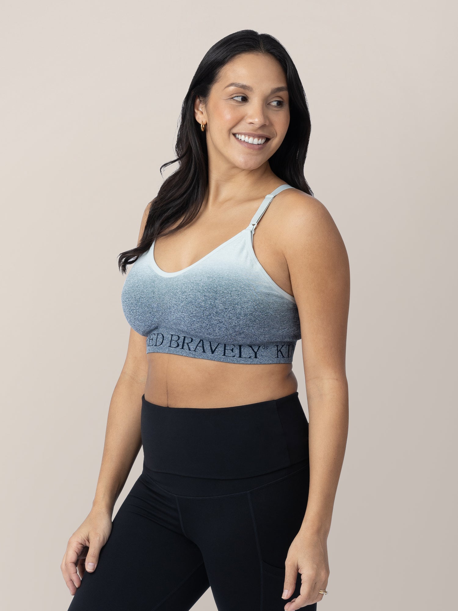 Honrane Sports Bra Solid Color Breathable Stretchy Padded Intimacy