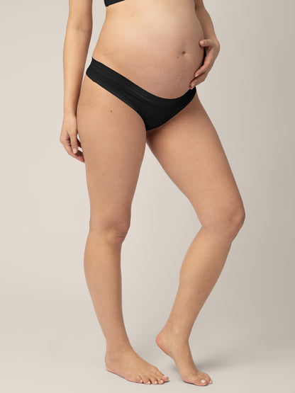 Kindred Bravely Grow With Me Maternity + Postpartum Thong - Black L : Target