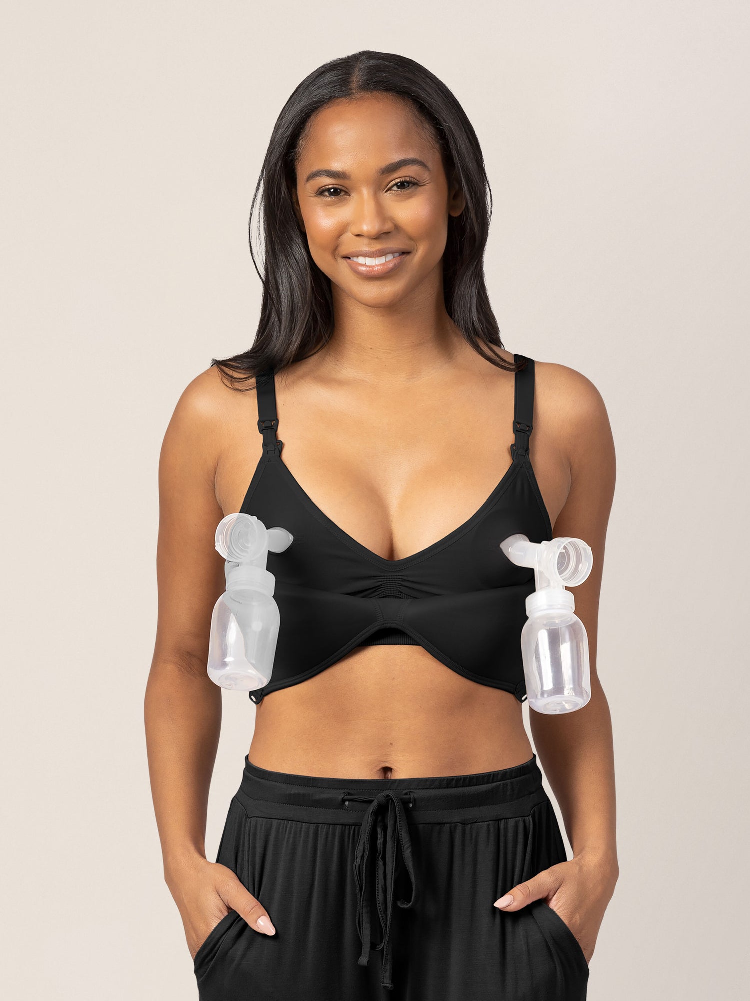 Maternity High Support Hands-Free Pumping Bra
