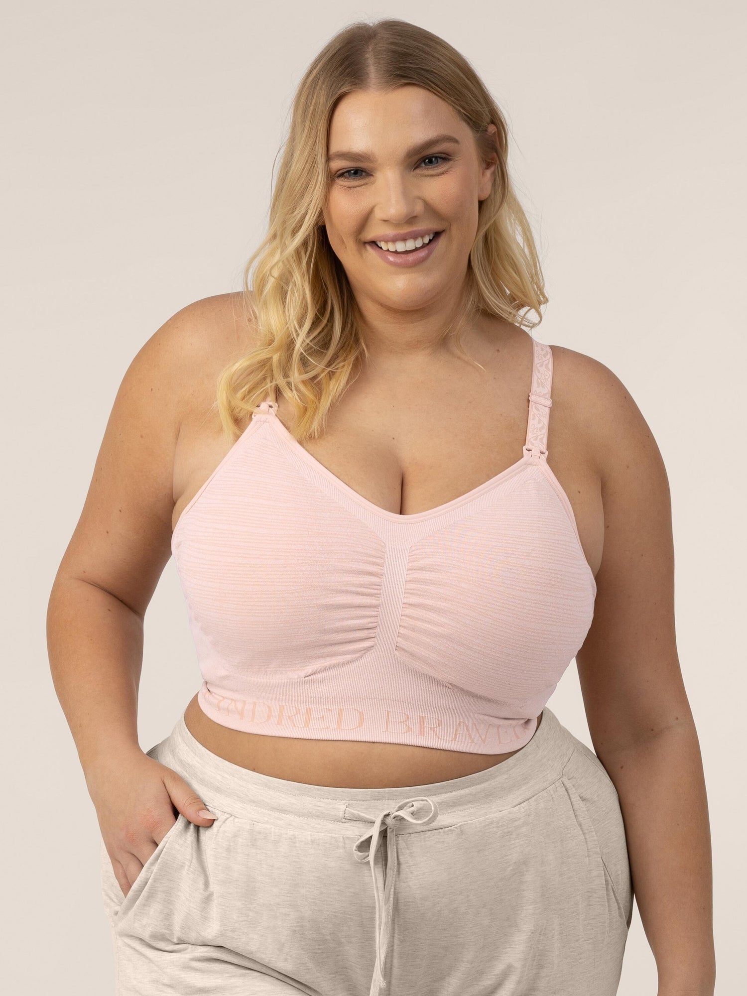 NEW Lansinoh Simple Wishes Hands Free Pumping Bra - Neutral Pink