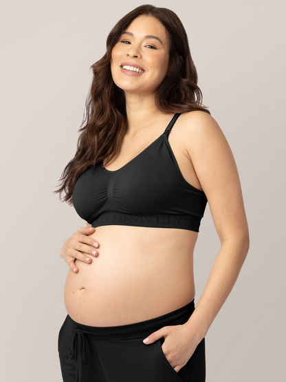 Kindred Bravely Simply Sublime Busty Maternity & Nursing Tank with Built-in  Bra, Nursing Cami for F, G, H, I Cup (Black, XX-Large-Busty) in Bahrain