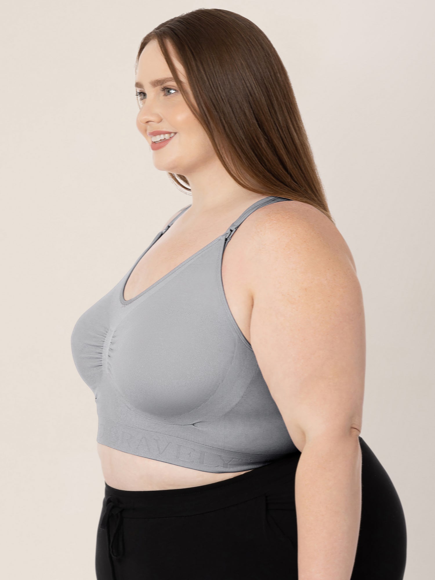 Queen Bee - Callie Smooth Touch Maternity Bra in Grey