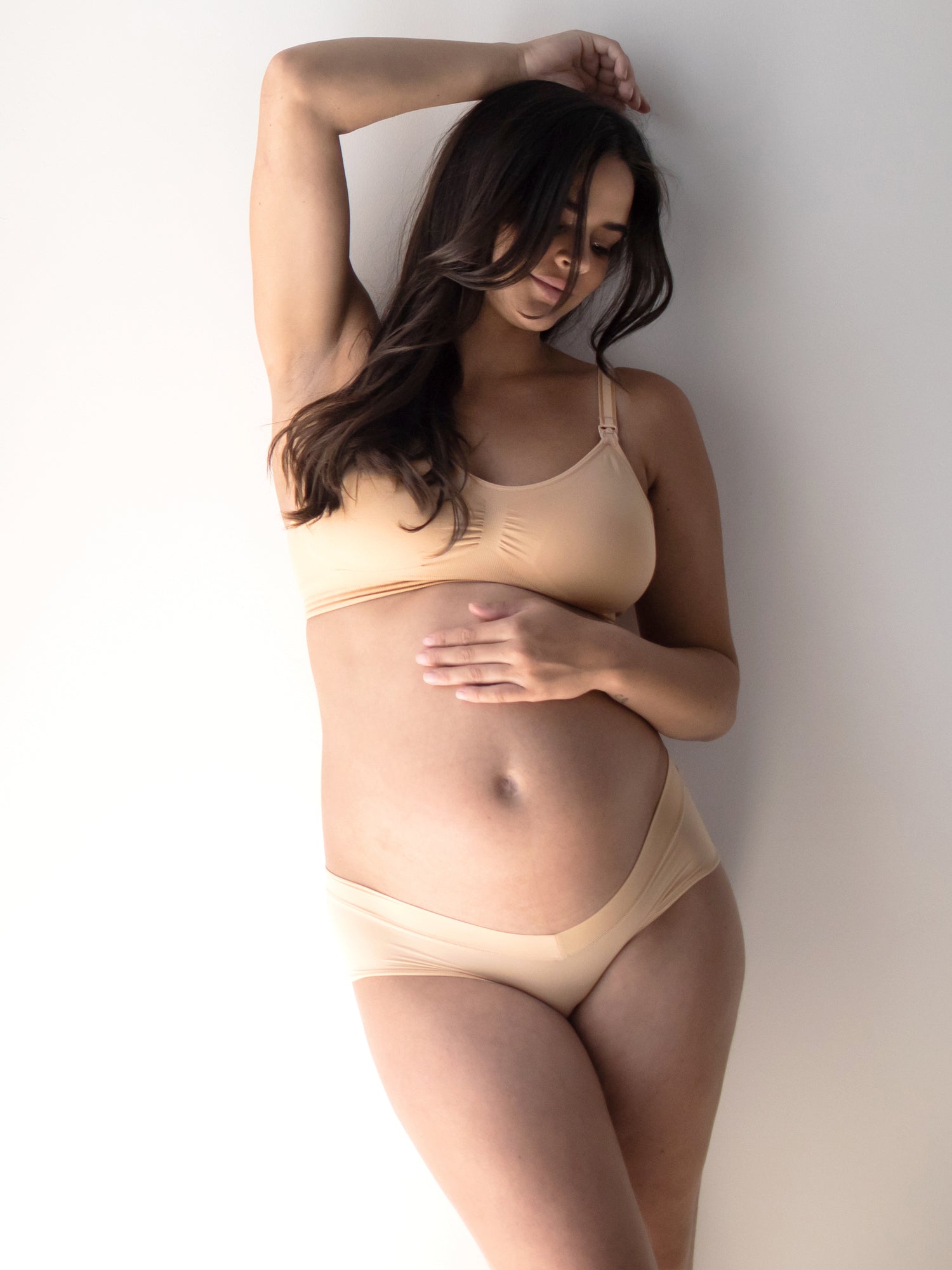 Pregnancy Support Brief in Beige, Maternity, Active Truth