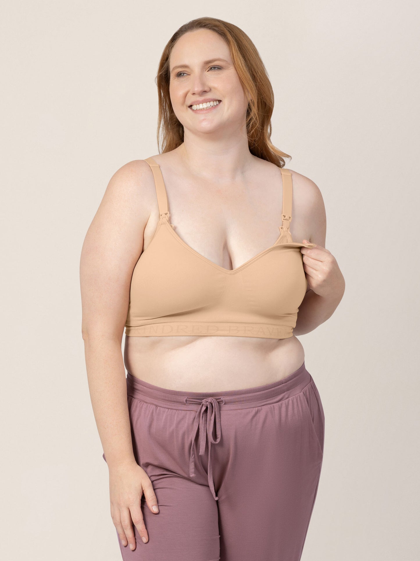 GetUSCart- Kindred Bravely Sublime Hands Free Pumping Bra  Patented  All-in-One Pumping & Nursing Bra with EasyClip (XXX-Large, Beige)