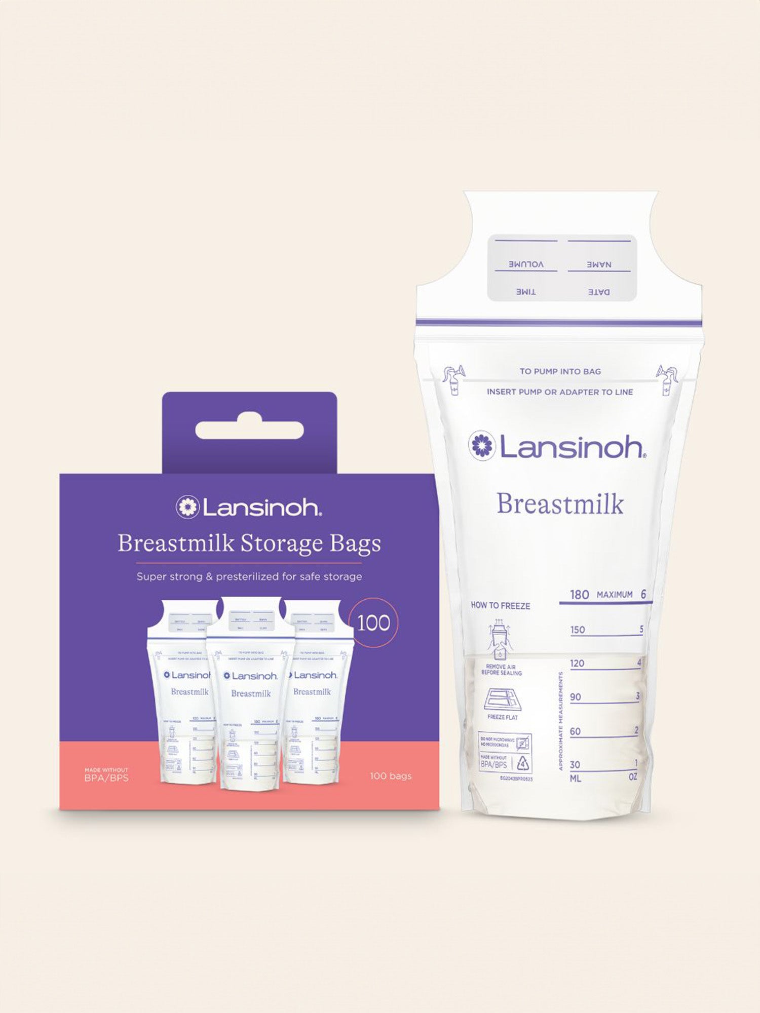 Lansinoh Breastmilk Storage Bags - 6oz | Kindred Bravely