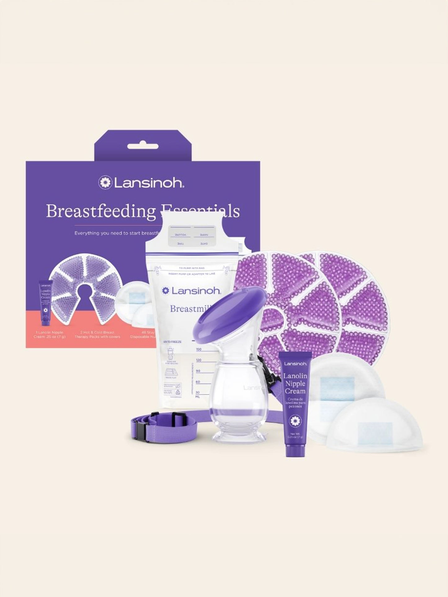 Lansinoh - Breastfeeding Essentials Kit items | Kindred Bravely