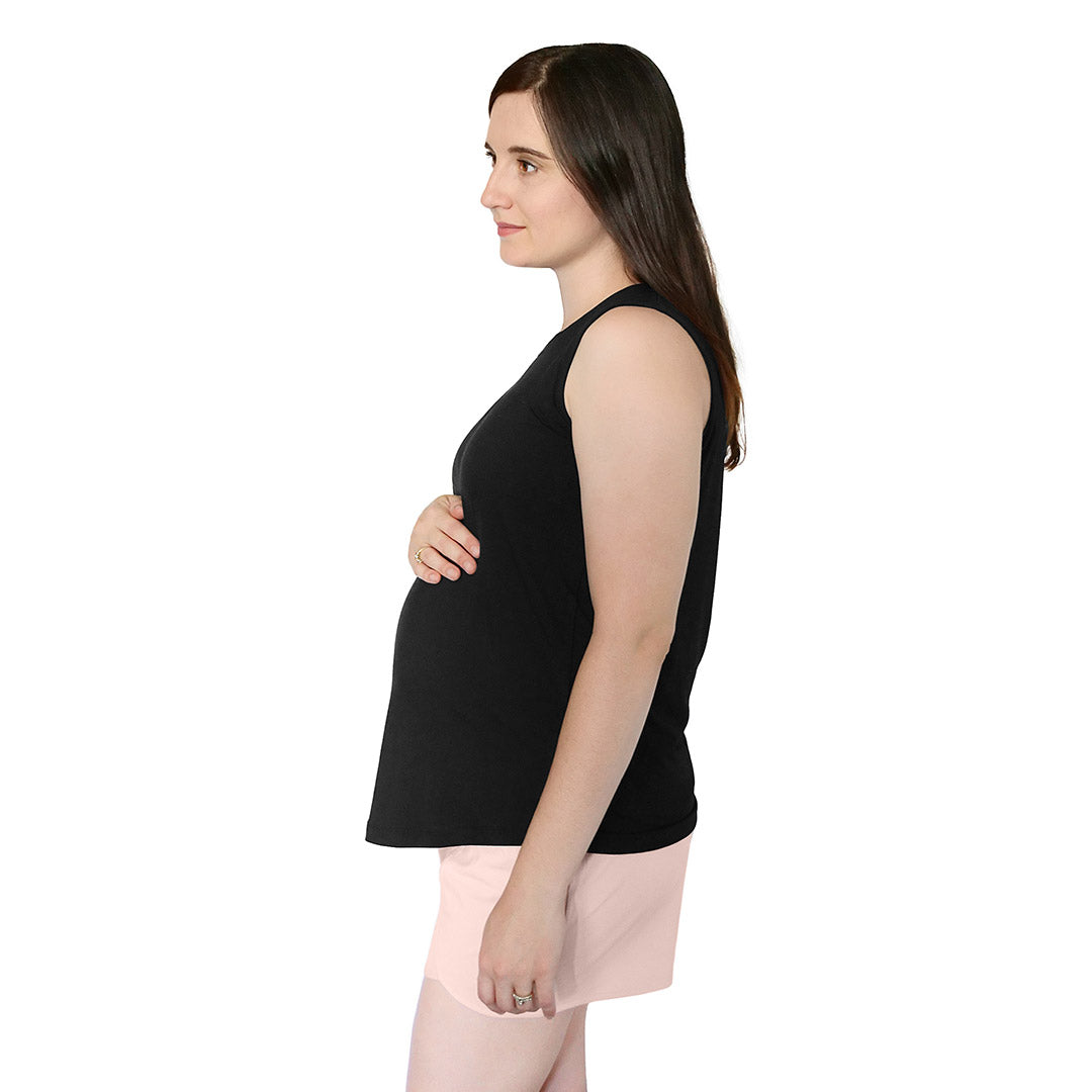 Black Bumpin' Maternity Tank by Senita Athletics (Gently Used - Size  X-Large ) - Motherhood Closet - Maternity Consignment