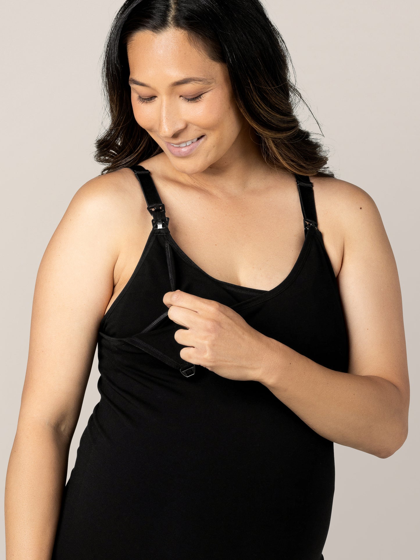 Sublime® Bamboo Hands-Free Pumping & Nursing Camisole | Black