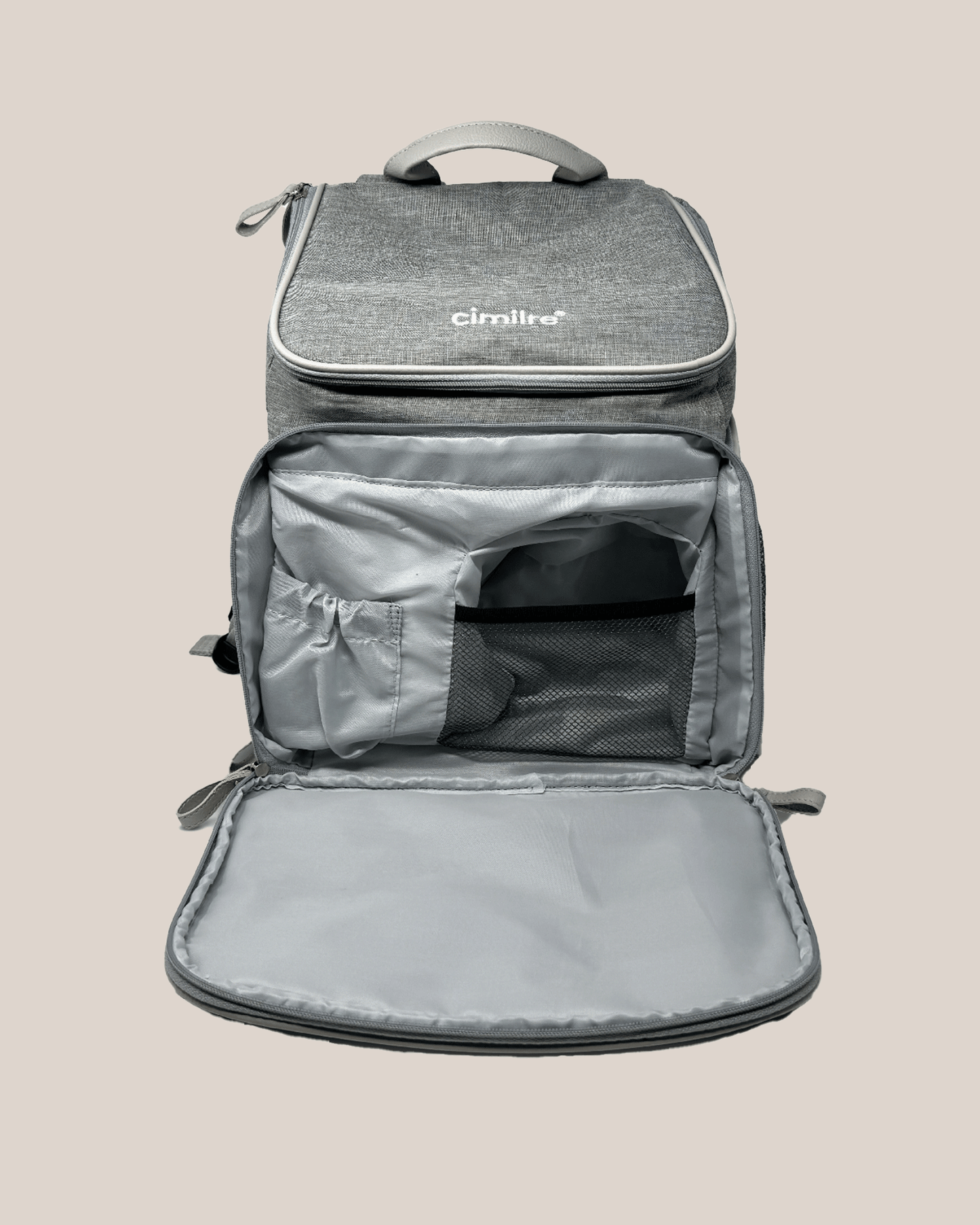 Cimilre - Journey Breast Pump Backpack front opened| Kindred Bravely