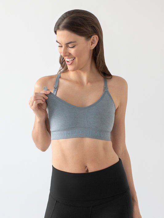 Sublime® Nursing Sports Bra | Heathered Seaglass-Bras-Kindred Bravely