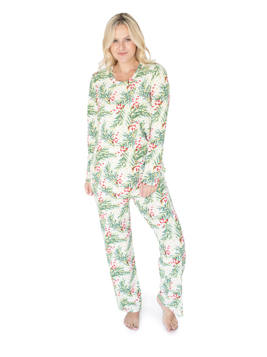 Fleece Nursing & Maternity Pajama Set | Holly-Loungewear-Kindred Bravely