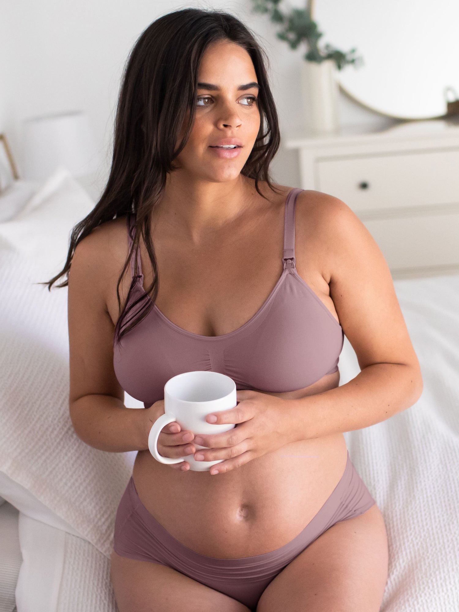 3 Pc Lot Wire Free Nursing Bras Maternity Breastfeeding Pregnant Bra  Underwear Pink