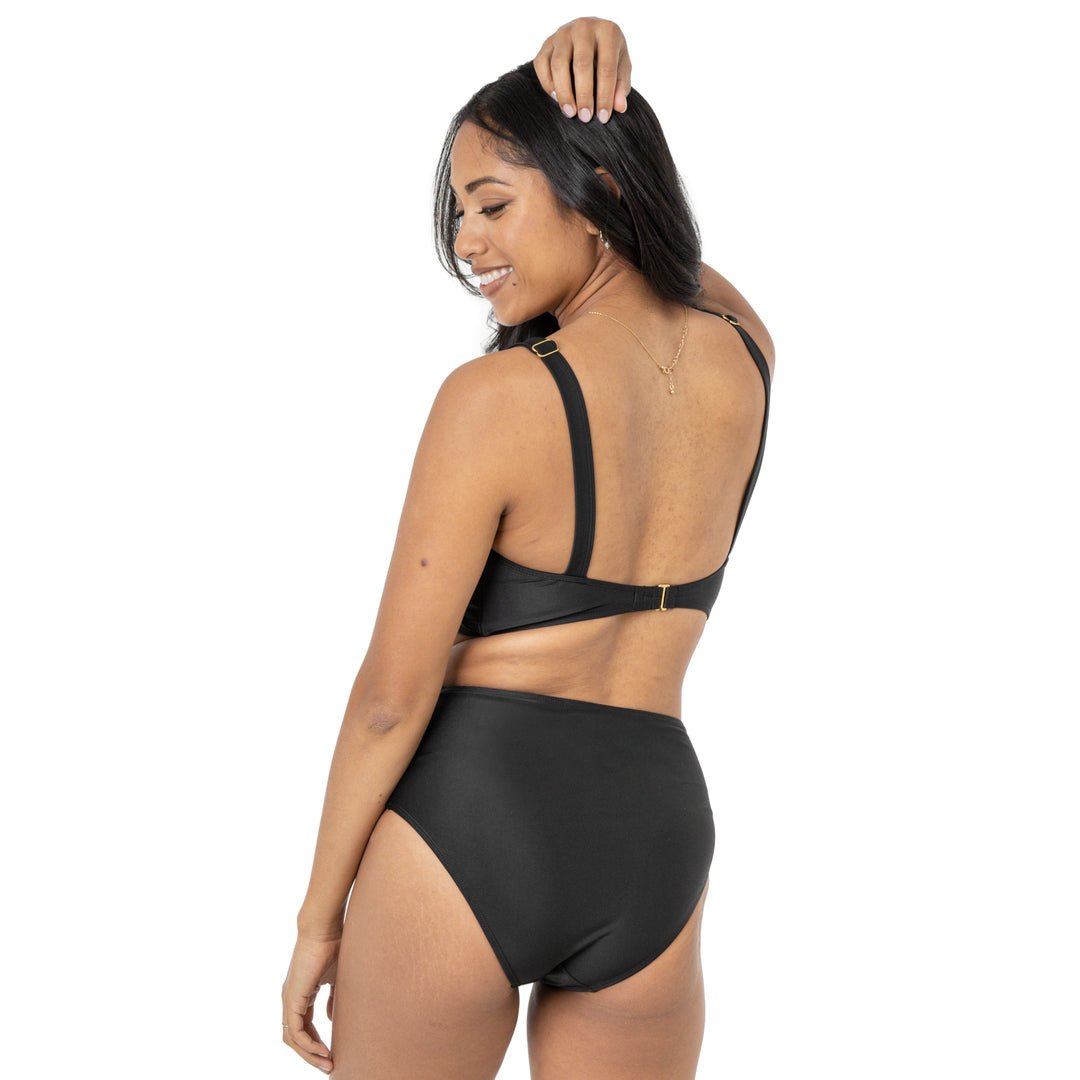 Ultra High Waist Bikini Bottom, Bermudes Black
