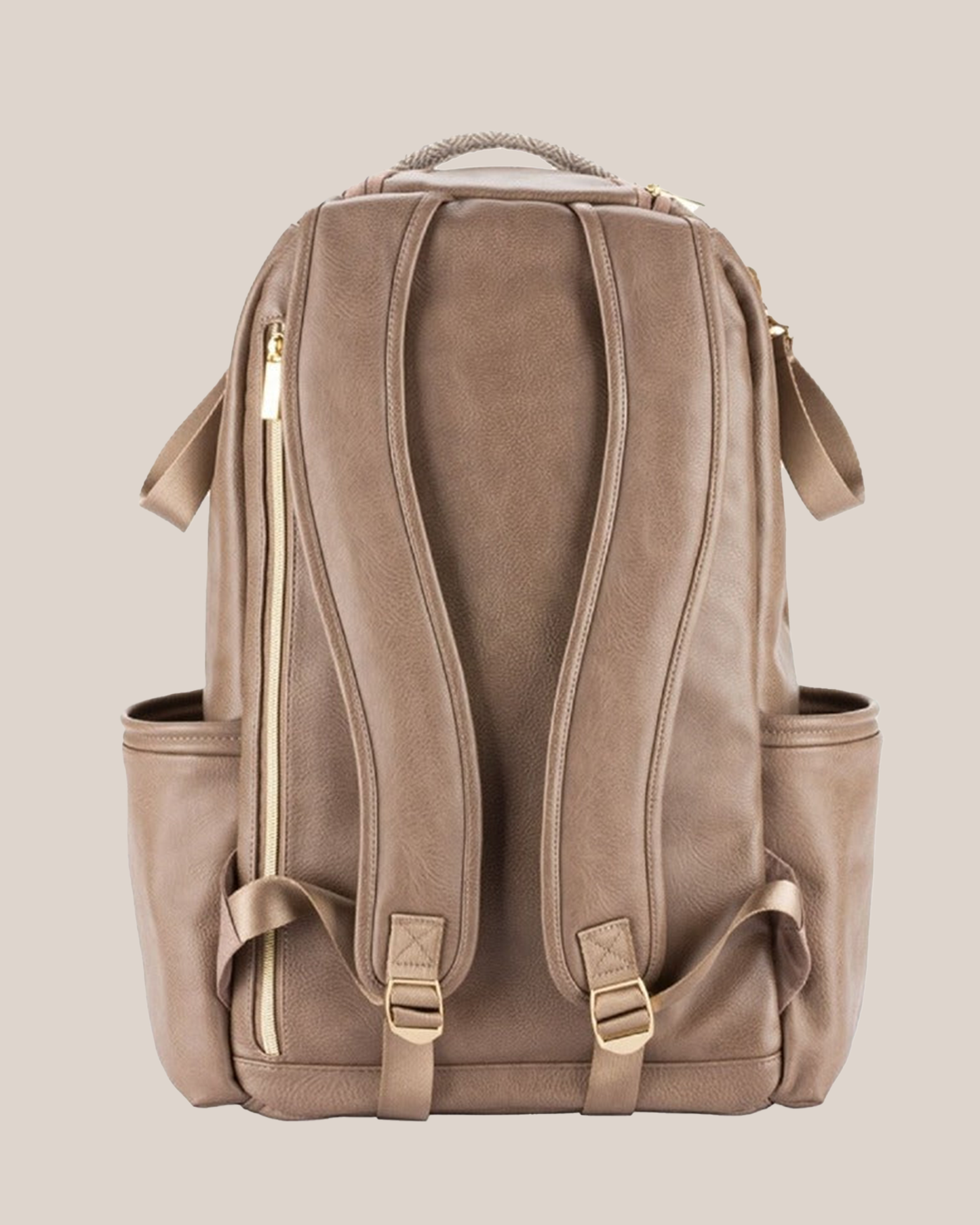 Back view of the Itzy Ritzy - Boss Plus™ Diaper Bag Backpack in Vanilla Latte