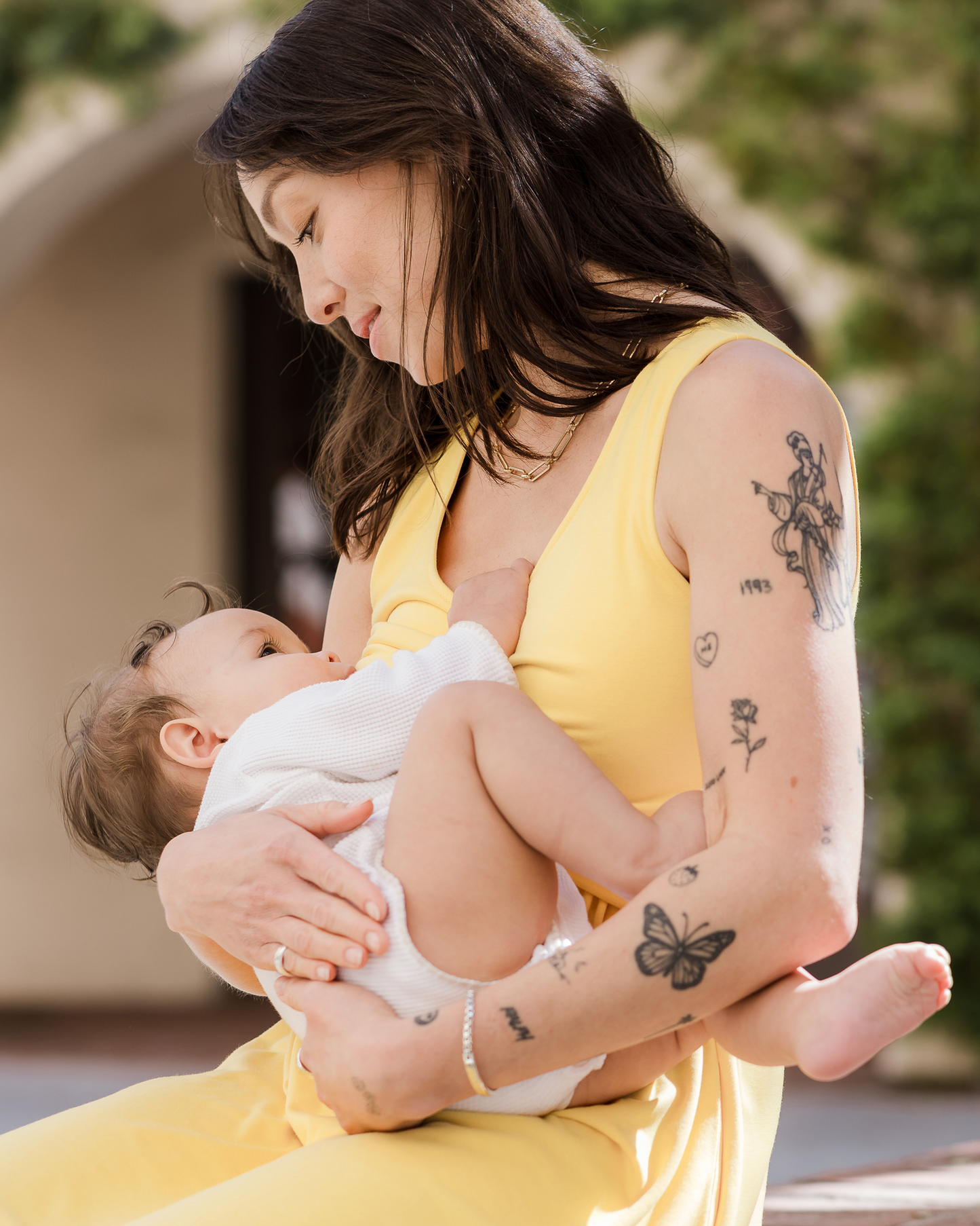 Penelope Crossover Nursing Dress | Butter Yellow