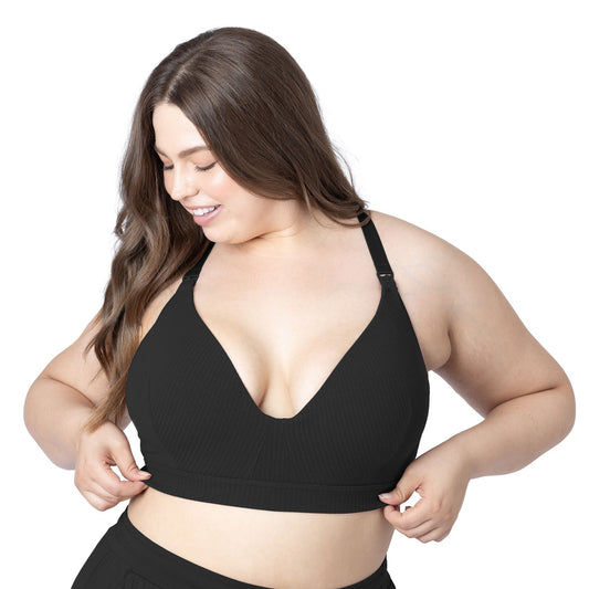 Kindred Bravely 2-Pack Minimalist Busty Pumping Bra Bundle (Black and Lilac  Stone, Large-Busty) at  Women's Clothing store