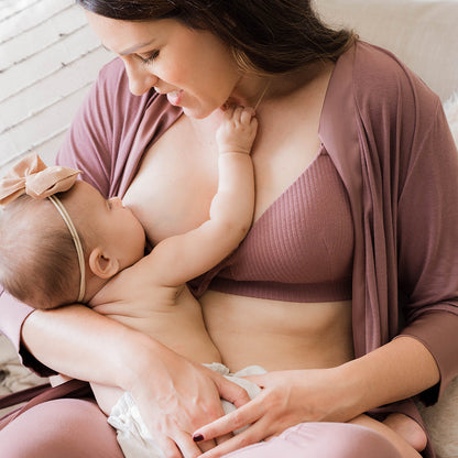 Motherhood Maternity Ribbed Knit Maternity & Nursing Bralette - Macy's