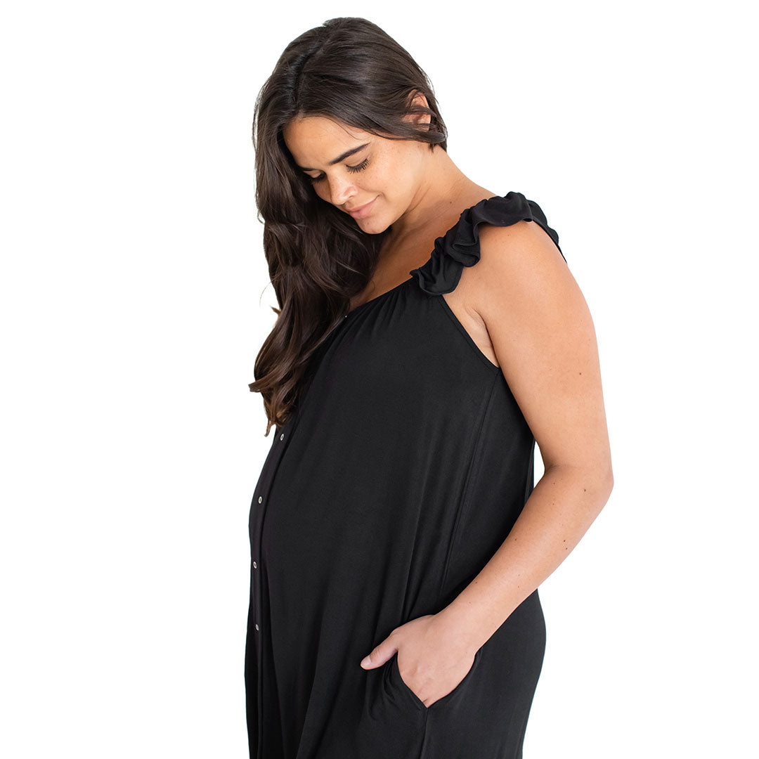 Kindred Bravely Ruffle Strap Labor and Delivery Gown | 3 In 1 Labor,  Delivery, Nursing Gown for Hospital