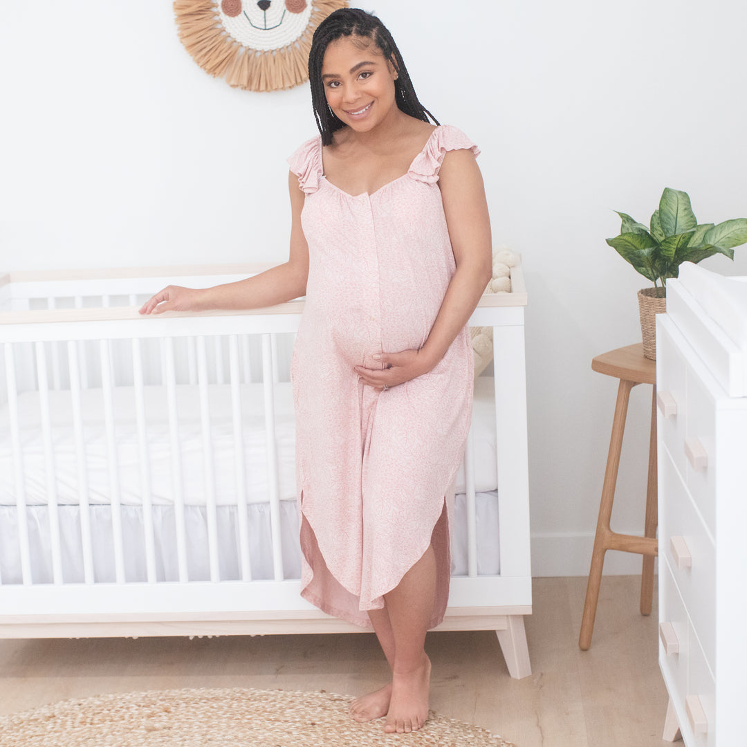 Rose Pink Labor & Delivery Gown - Milk & Bsby – Milk & Baby