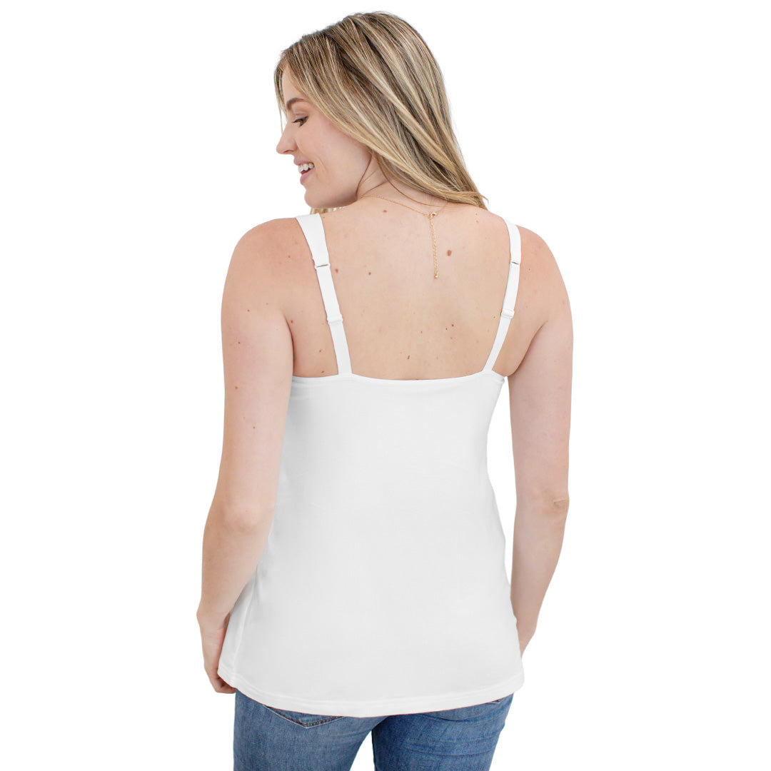 White 2025 nursing tank