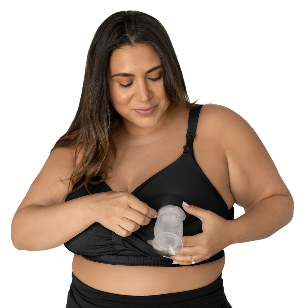 Kindred Bravely 2-Pack Minimalist Busty Pumping Bra Bundle (Black and Lilac  Stone, Large-Busty) at  Women's Clothing store