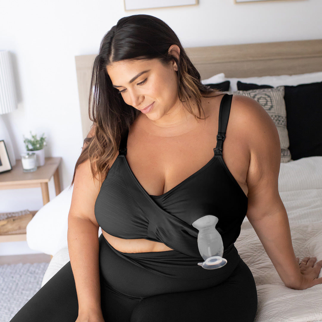 Kindred Bravely Sublime Hands Free Pumping Bra  Patented All-in-One Pumping  & Nursing Bra with EasyClip (Twilight, 1X)