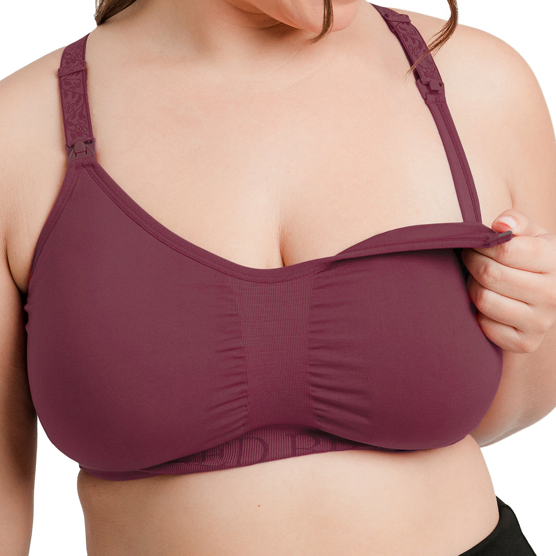 Gratlin Women's Underwire Nursing Bras Support Full Coverage Lightly Padded  Breastfeeding Maternity Bra : : Clothing, Shoes & Accessories