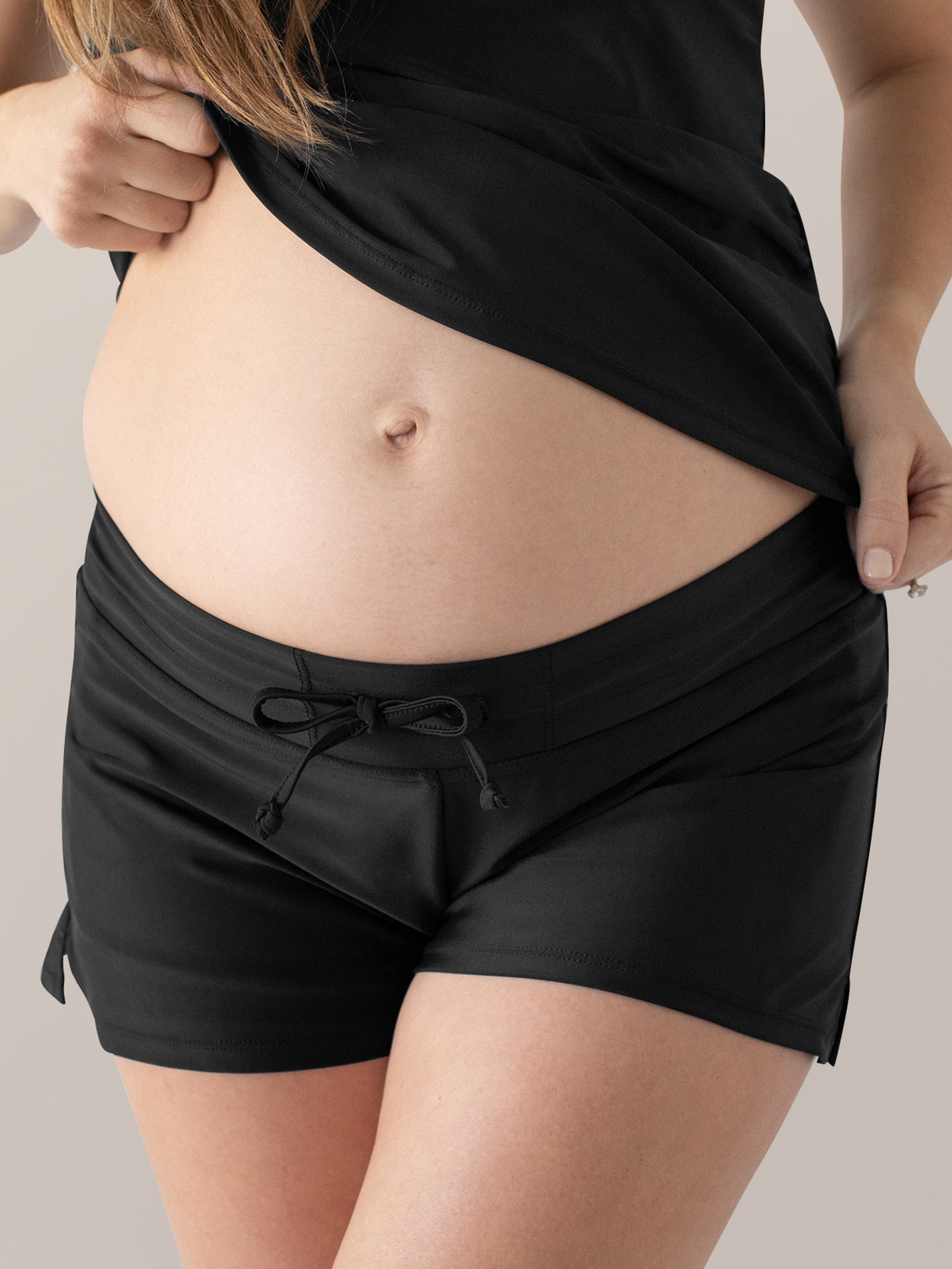 Maternity Postpartum Swim Short Black Kindred Bravely