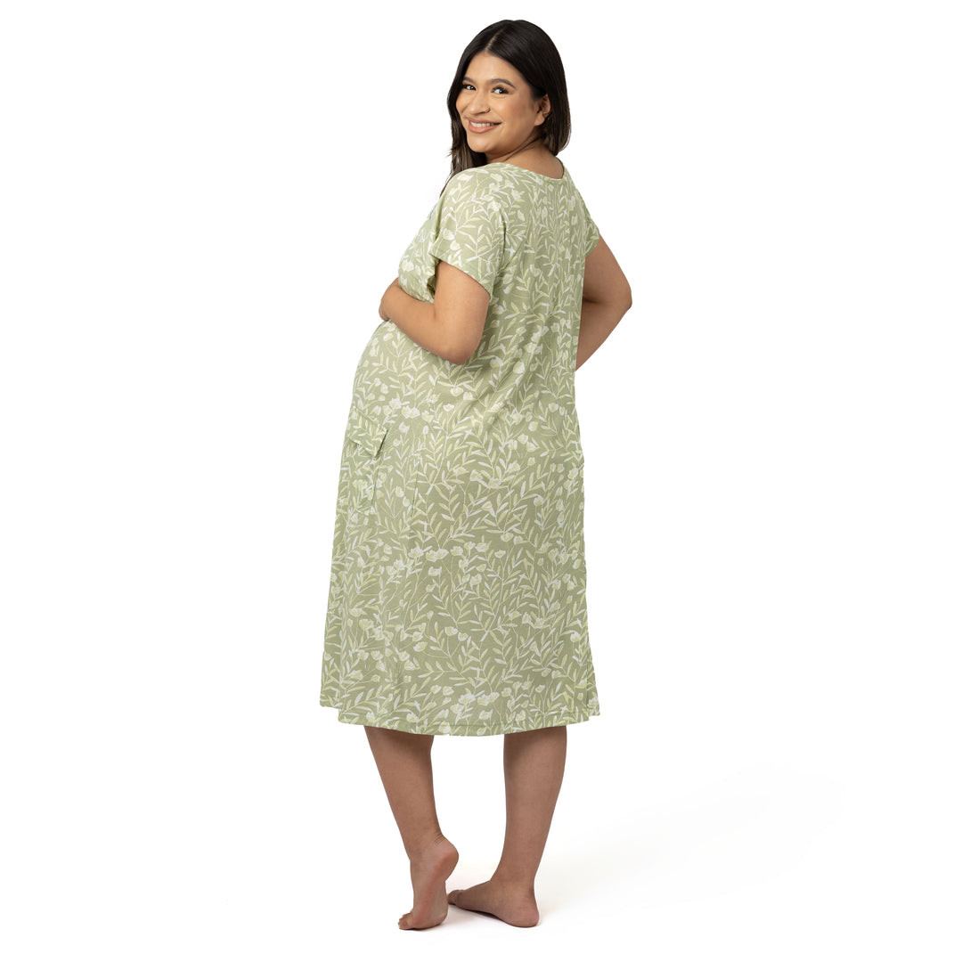 Universal Labor and Delivery Gown in Mint Floral - ShopperBoard